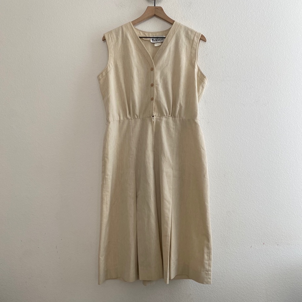 Vintage Fred Rothschild Sleeveless Pleated Dress